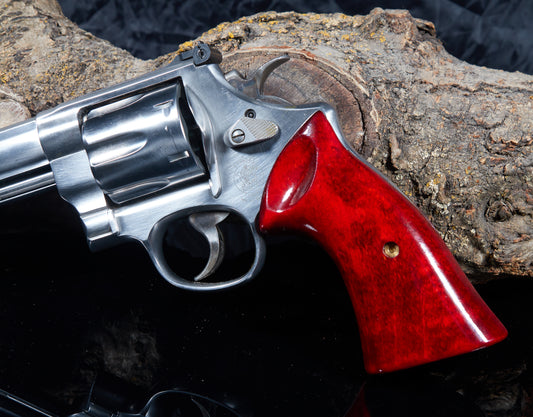Smith & Wesson N-Frame Round Butt to Square Butt Conversion Grips – Maple, Lacquer Finish