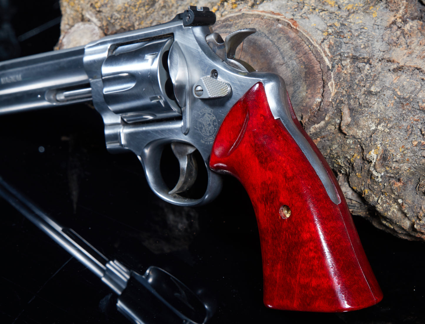 Smith & Wesson N-Frame Round Butt to Square Butt Conversion Grips – Maple, Lacquer Finish