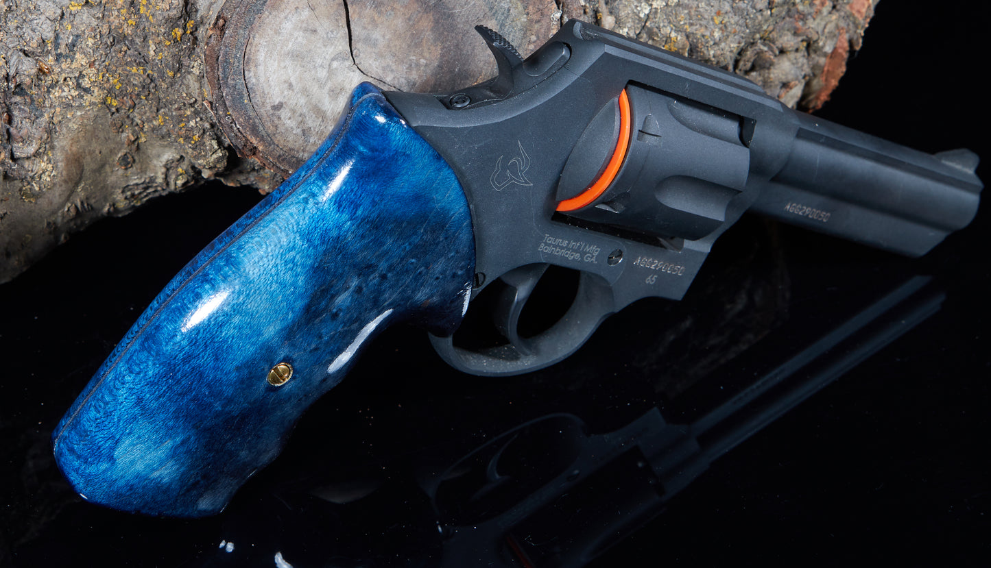 Taurus Medium Frame Revolver Grips – Birds-Eye Maple, Lacquer Finish (Square Butt)