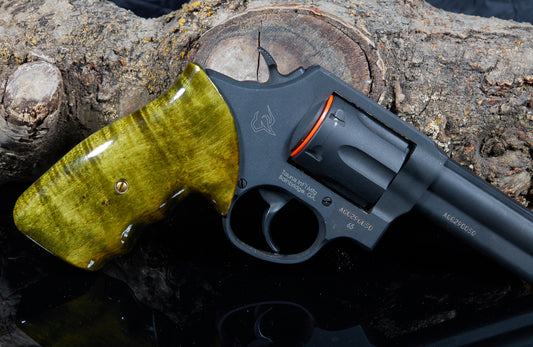 Taurus Medium Frame Revolver Grips – Curly Maple, Lacquer Finish (Square Butt)