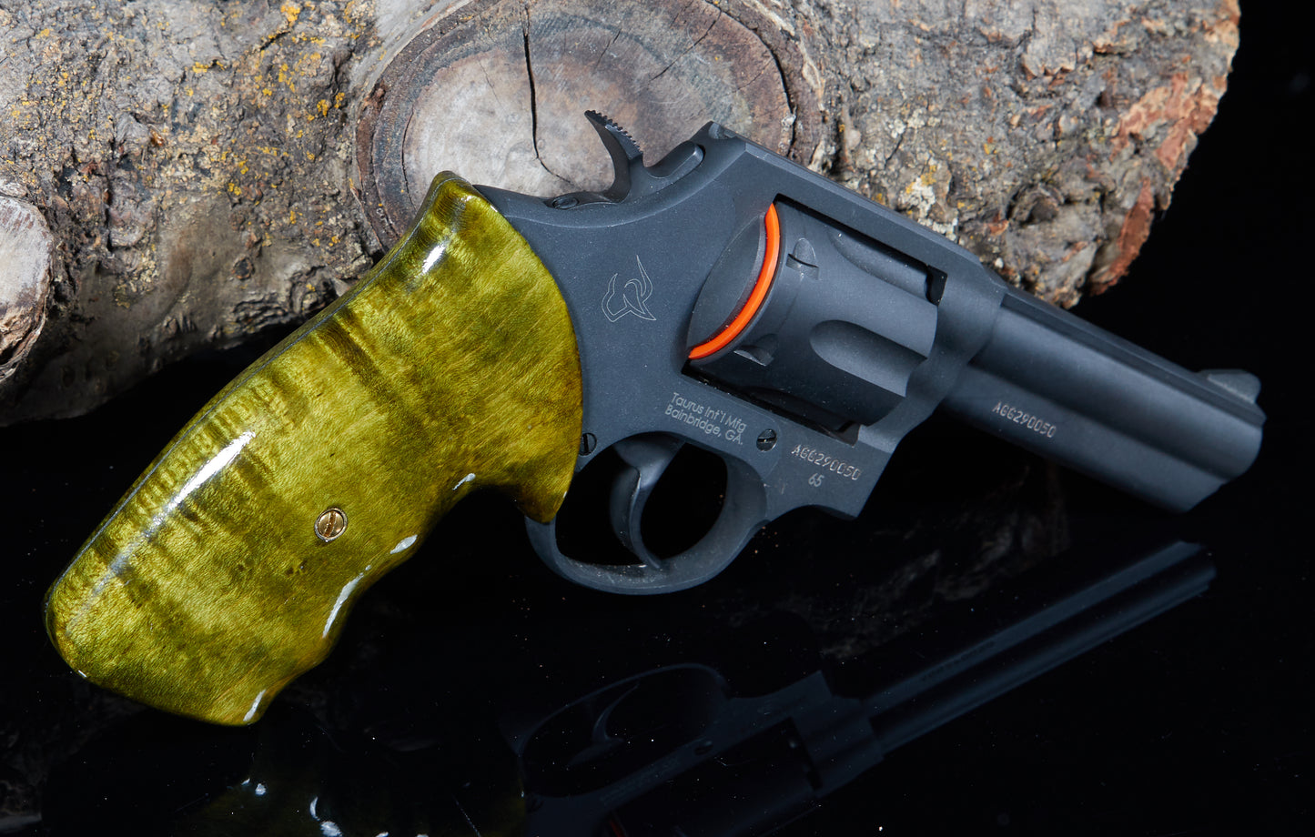 Taurus Medium Frame Revolver Grips – Curly Maple, Lacquer Finish (Square Butt)