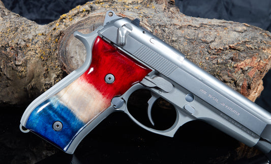 Beretta 92FS / 96FS Full-Size Grips – Curly Maple, Lacquer Finish