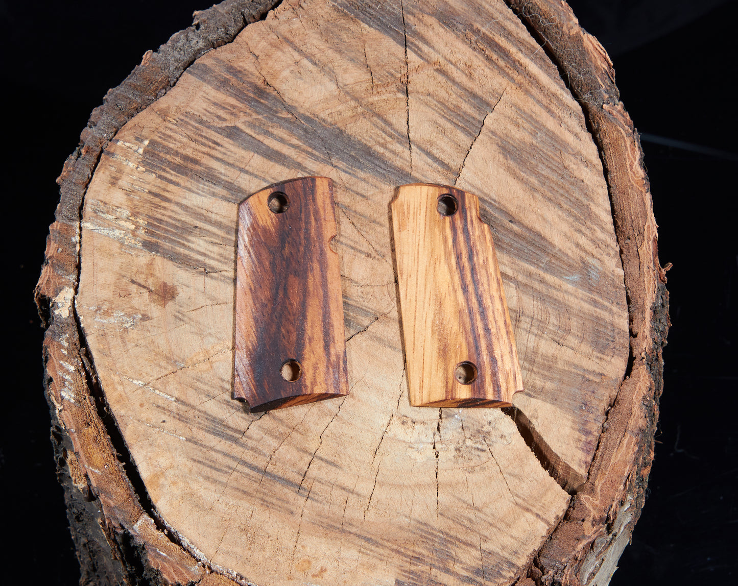 Kimber Micro 9 Grips – Zebra Wood, Tung Oil Finish