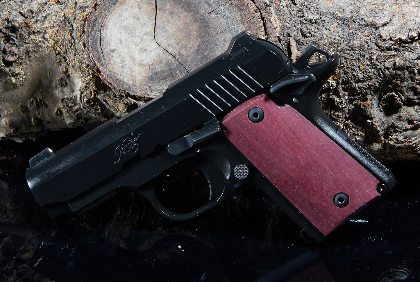 Kimber Micro 9 Grips – Purpleheart, Tung Oil Finish