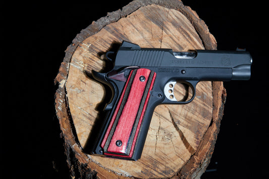 1911 full size wood grips colored laminated wood Red, Black