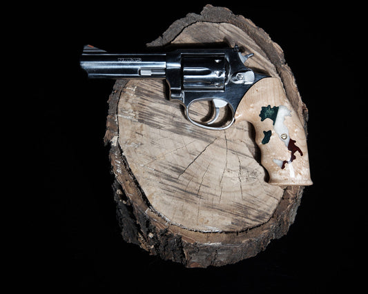 Taurus Small Frame Revolver Grips, Maple with Epoxy Inlay (Italy)